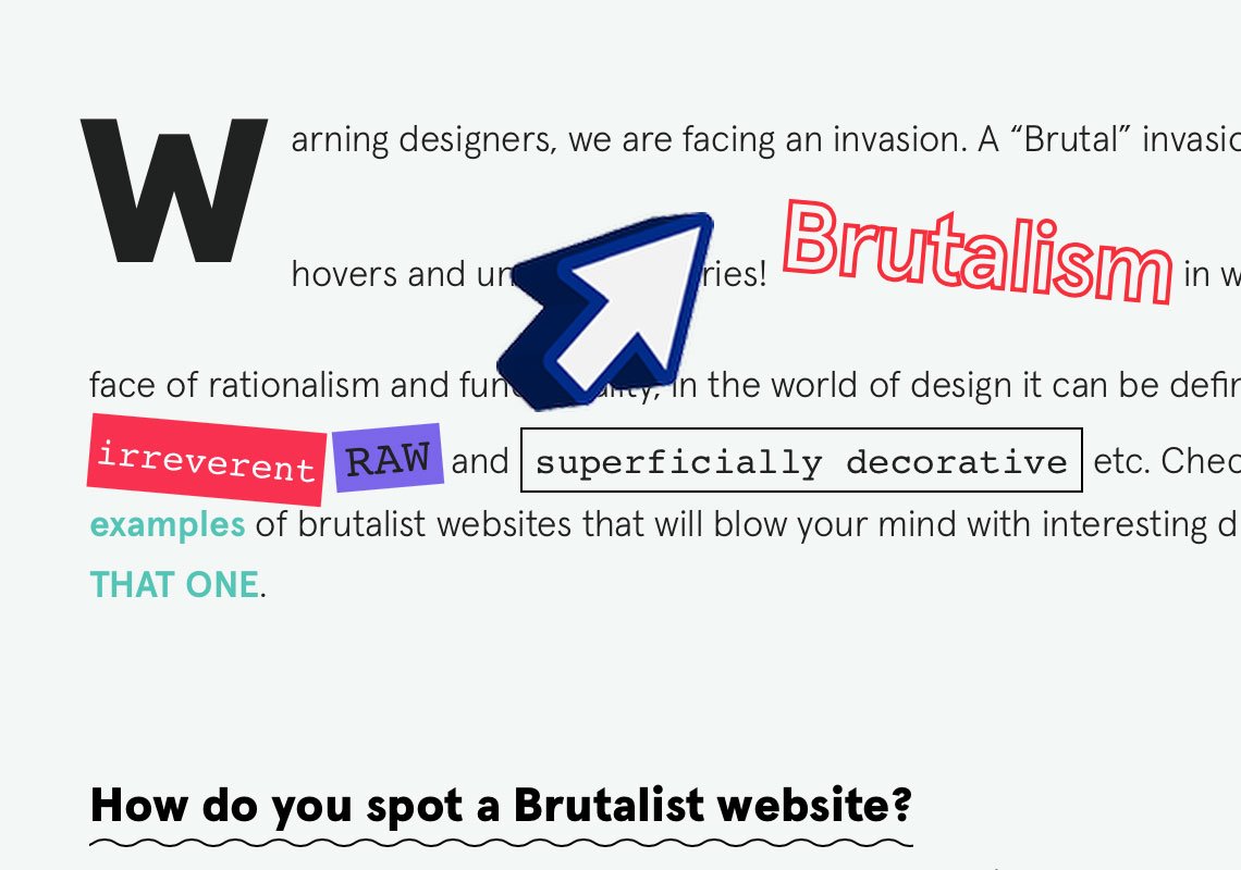 Brutalist design: Just check out this insane cursor!