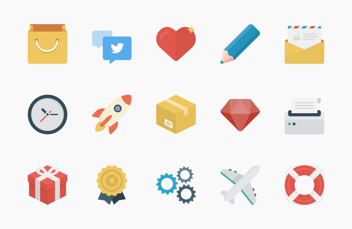 Flato Vector Icons Set