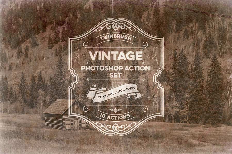 Vintage Effect Photoshop Action Set