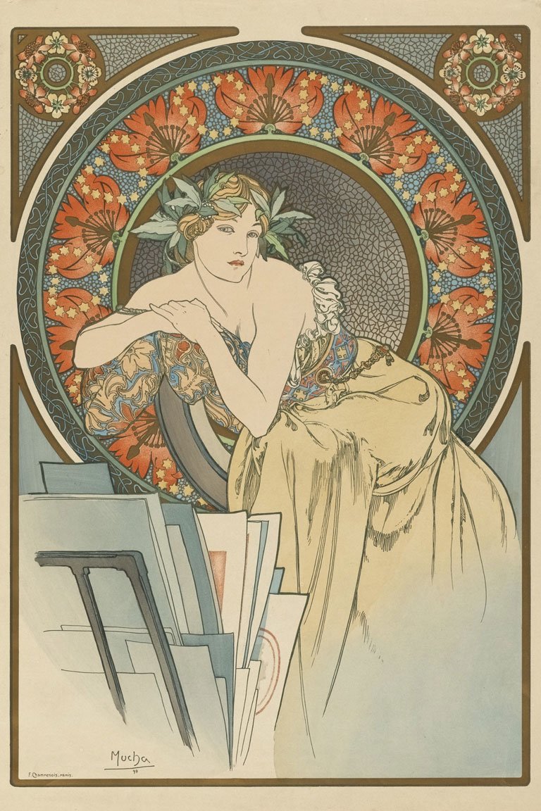 Alphonse Mucha. Exhibition Poster. 1898 (moma.org)