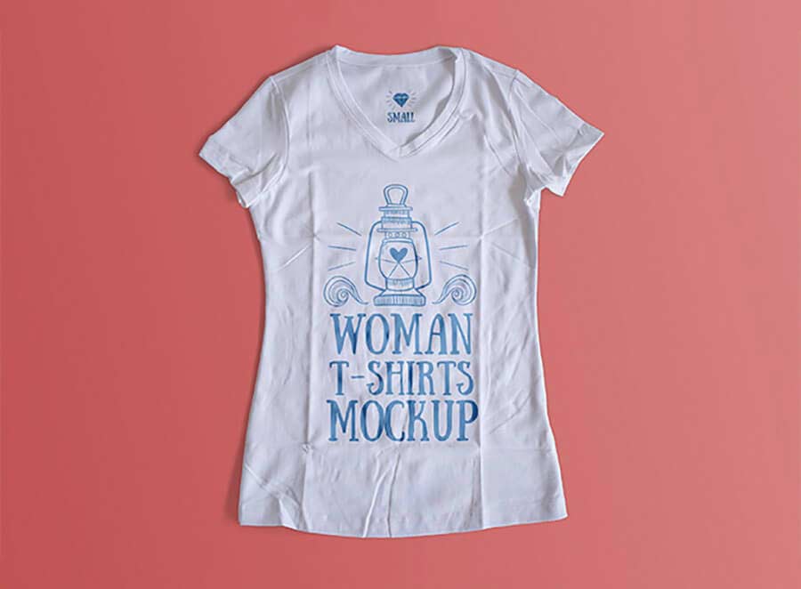 Woman Free T-Shirt Mockup
