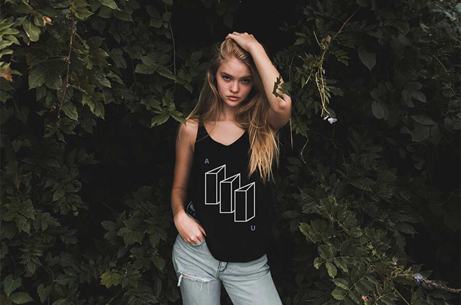 Women T-Shirt Photo Mockup