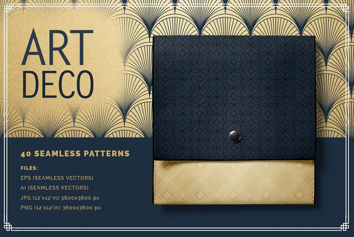 Art Deco Patterns by Youandigraphics