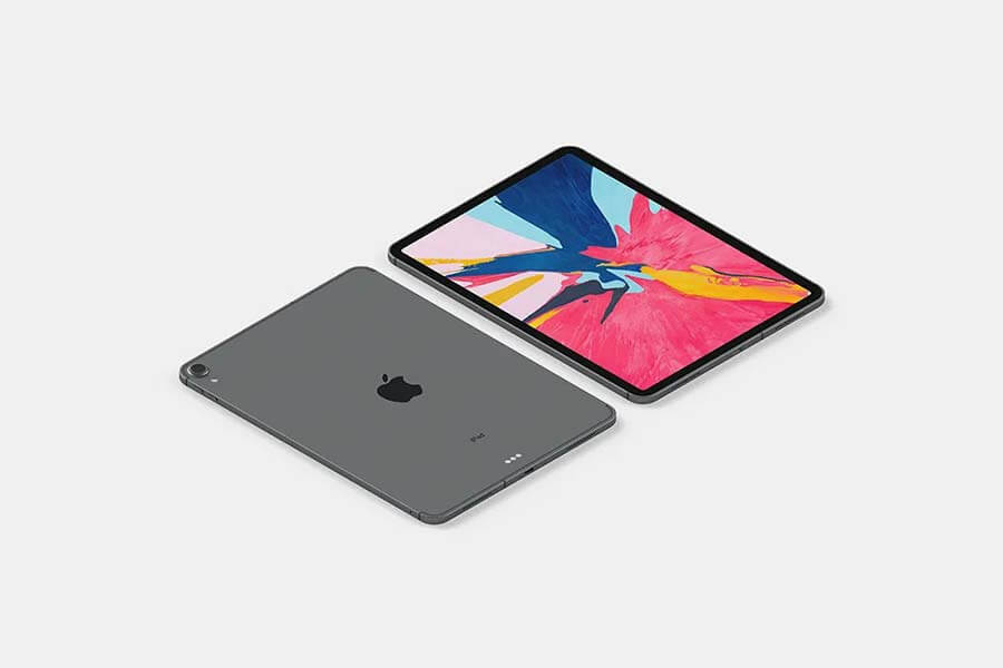 iPad Pro 2018 Isometric Mockup
