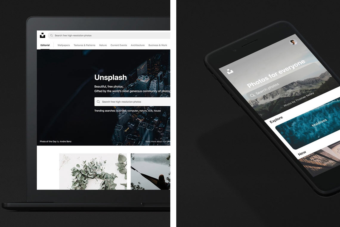 Unsplash new logo