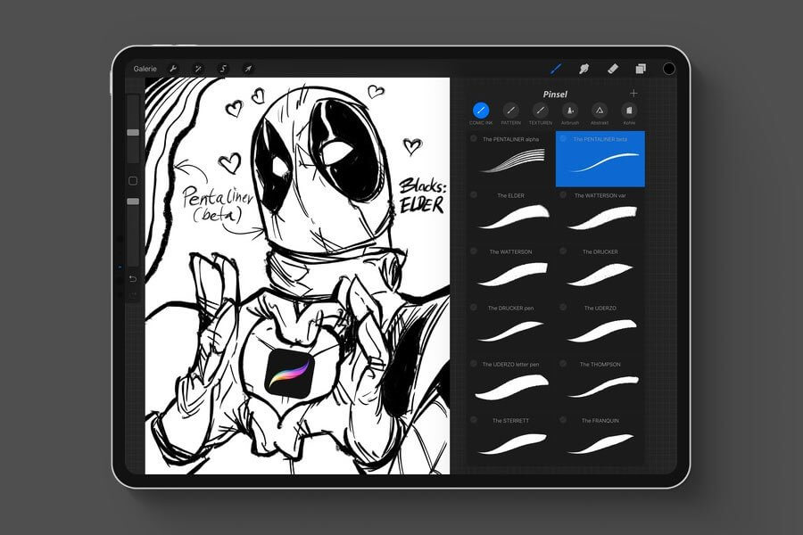 Free Comic Ink Brushes for Procreate