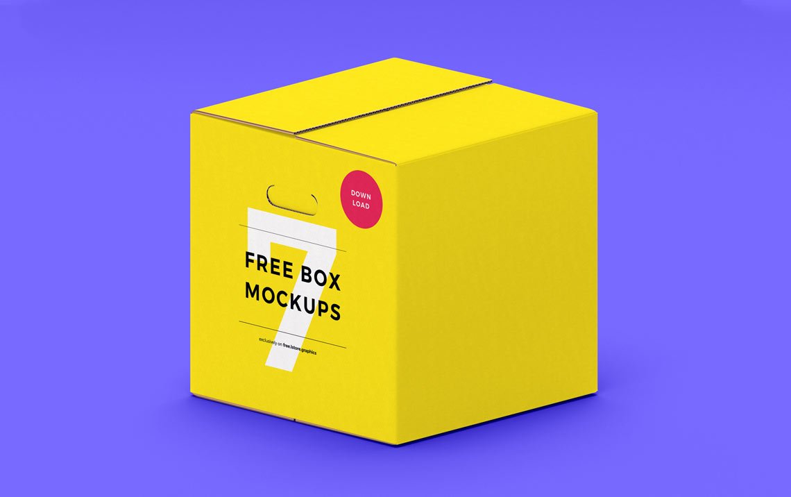 7 Free Boxes Mockups