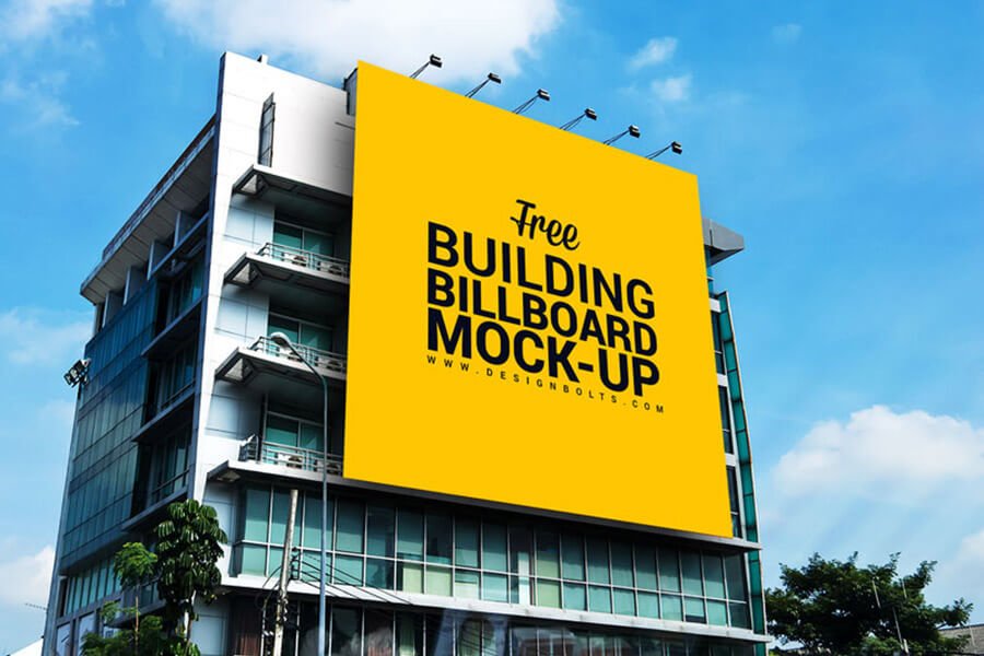 Outdoor Advertisement Building Billboard Mockup