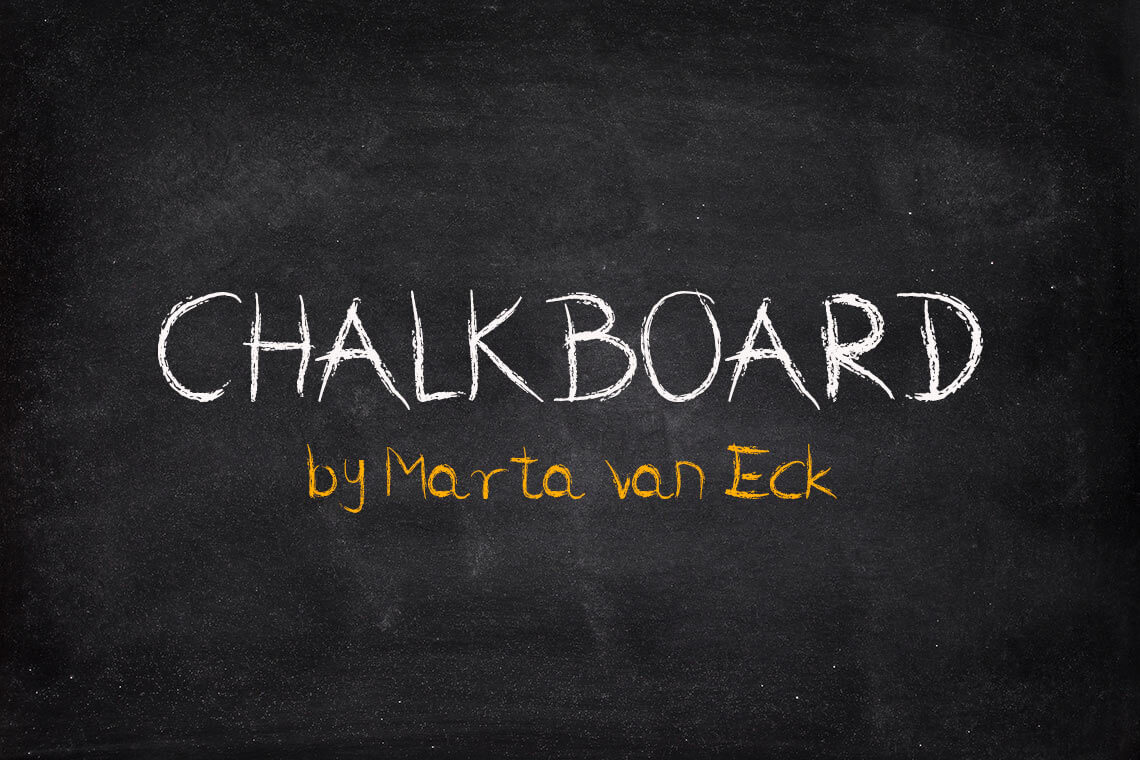 chalkboard fonts for word