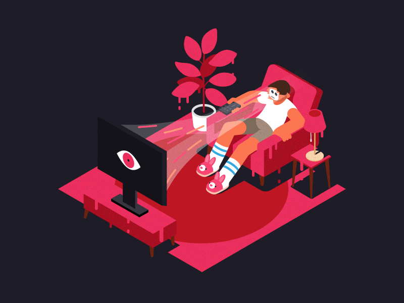 Channel surfing animation