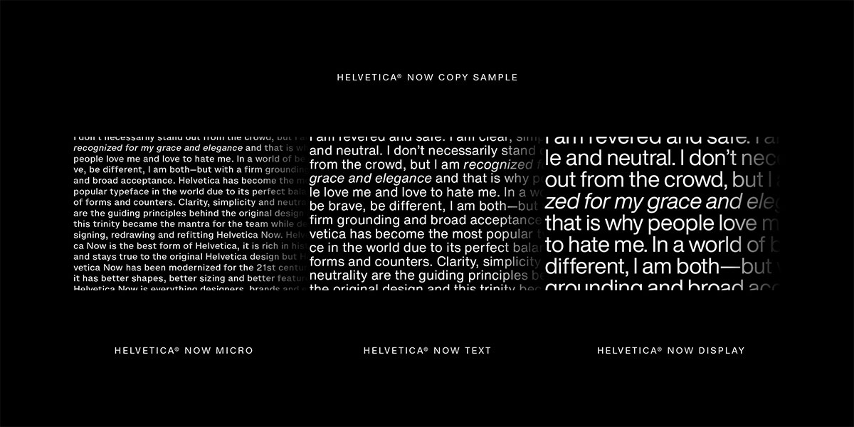 Monotype brings Helvetica Now