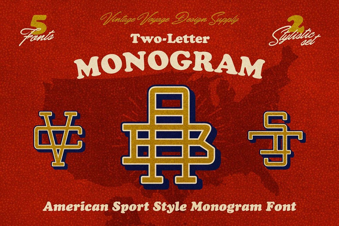 Vintage Monogram Font