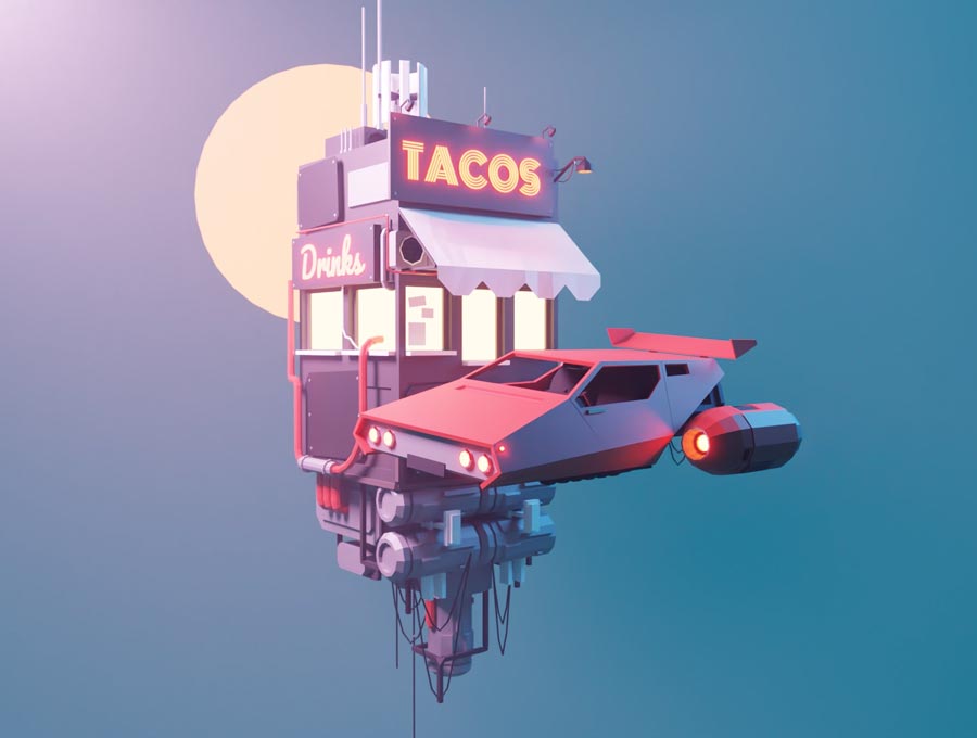 Low Poly Taco Pit Stop