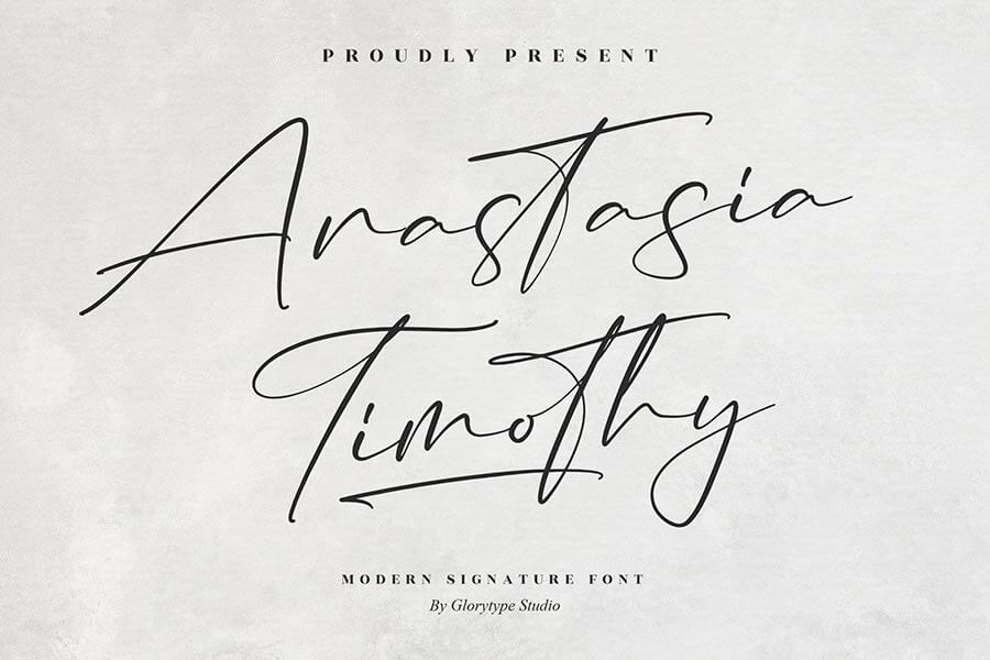 Anastasia Timothy Modern Signature Font