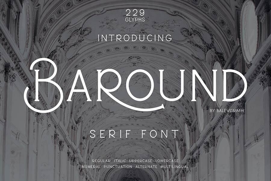 Baround Serif Font