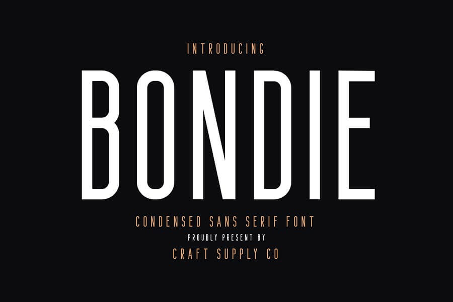 Bondie Condensed Sans Serif