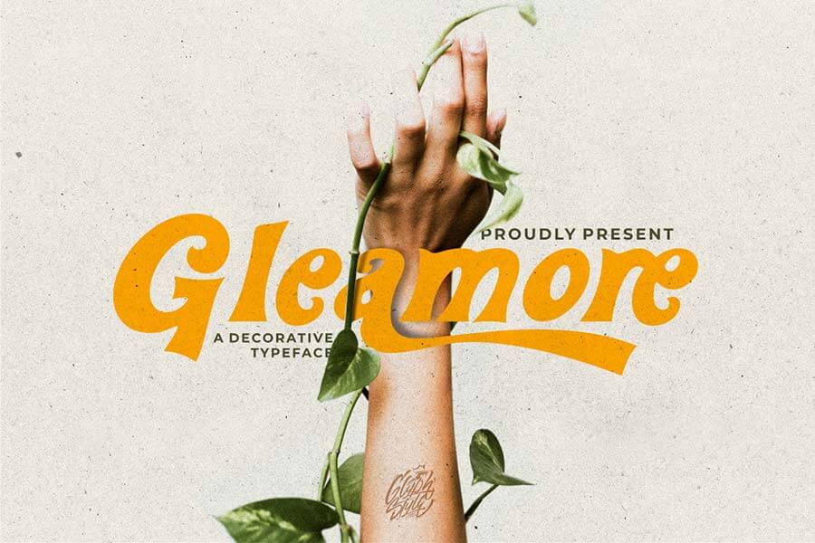 Gleamore — Decorative Retro Display Font