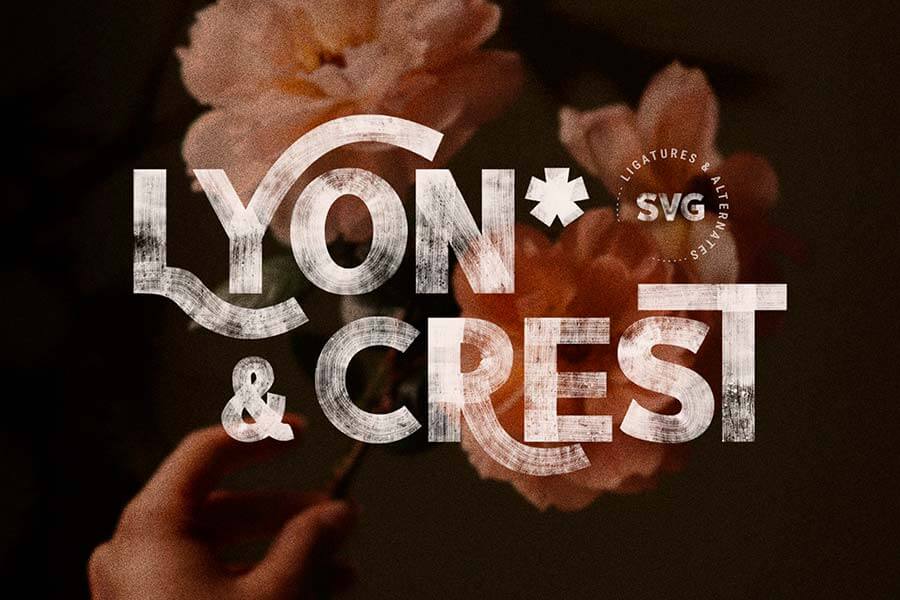 Lyon & Crest SVG Free Font