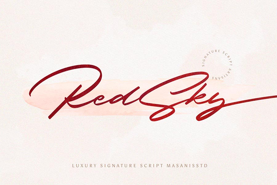RedSky Signature Free Font