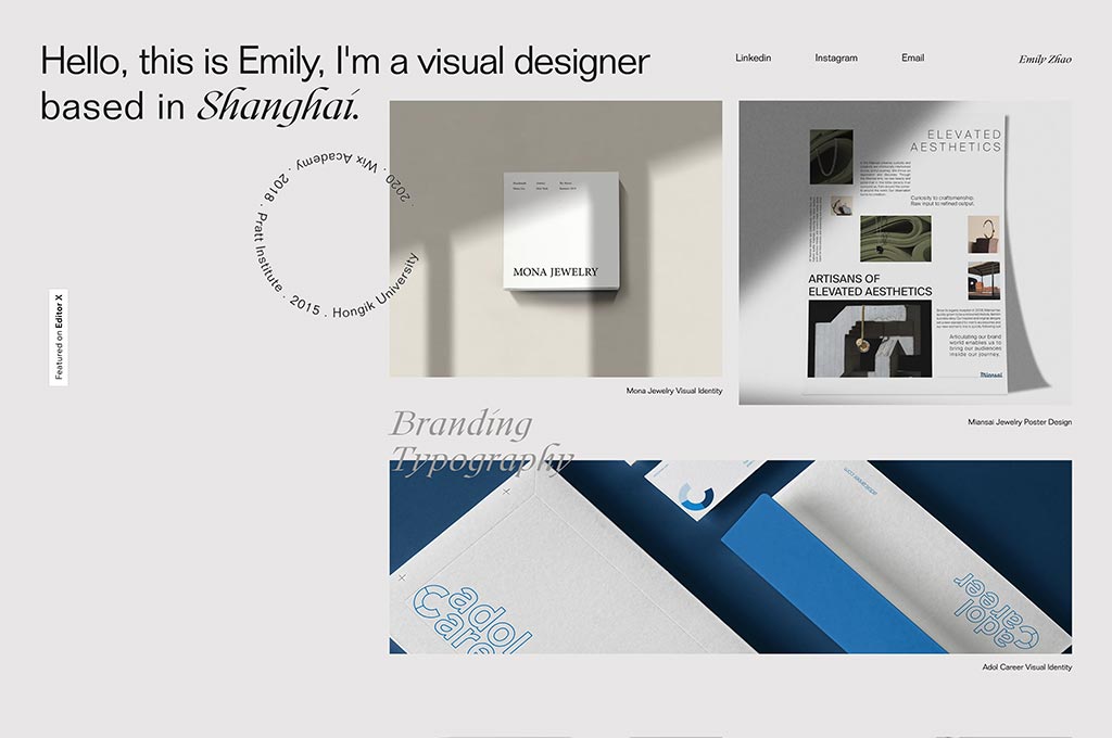 Emily Zhao Design, Visual Designer