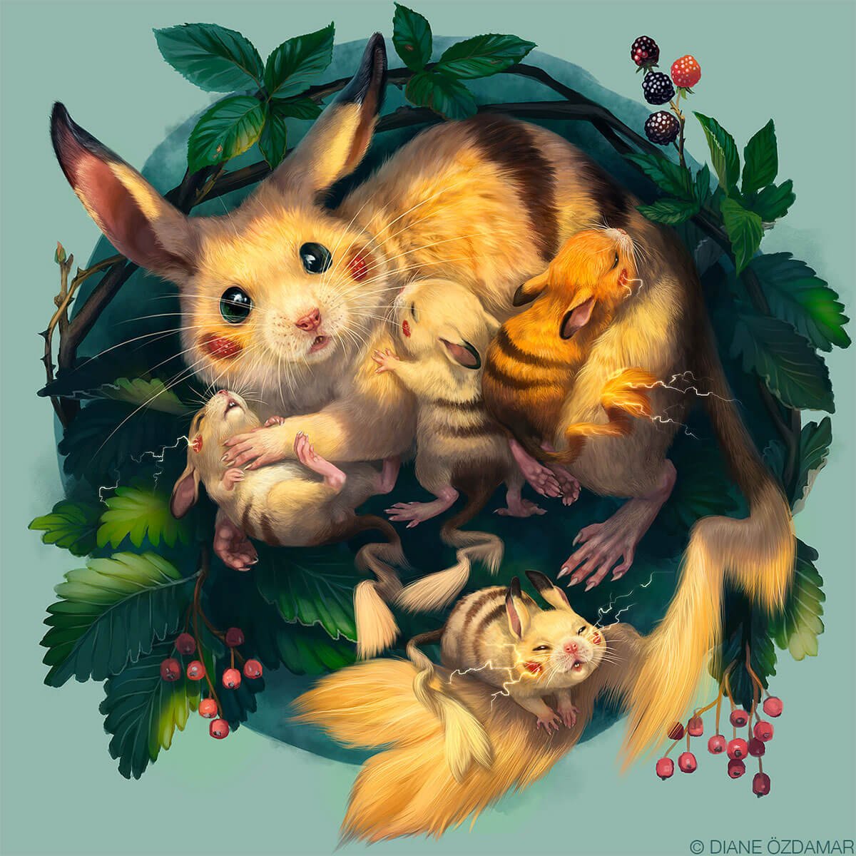 A nest of Pikachu by Diane ÖZDAMAR