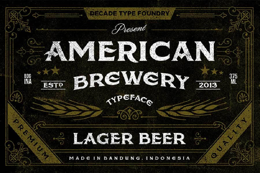 American Brewery Rough Font