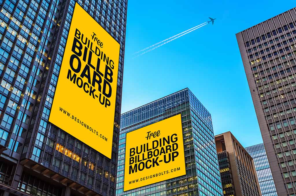 Building Advertising Billboard Mockup