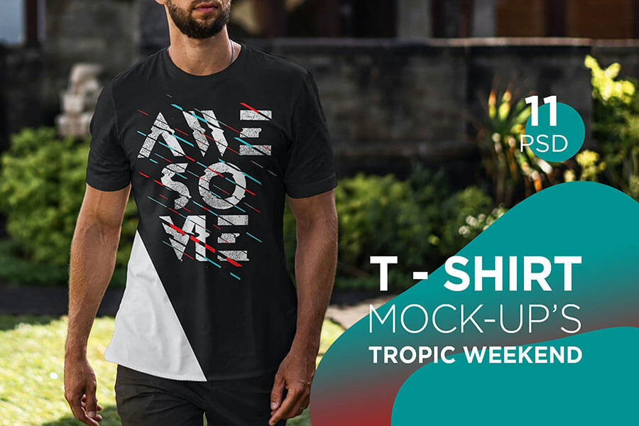 T-Shirt Mockup Tropic Weekend