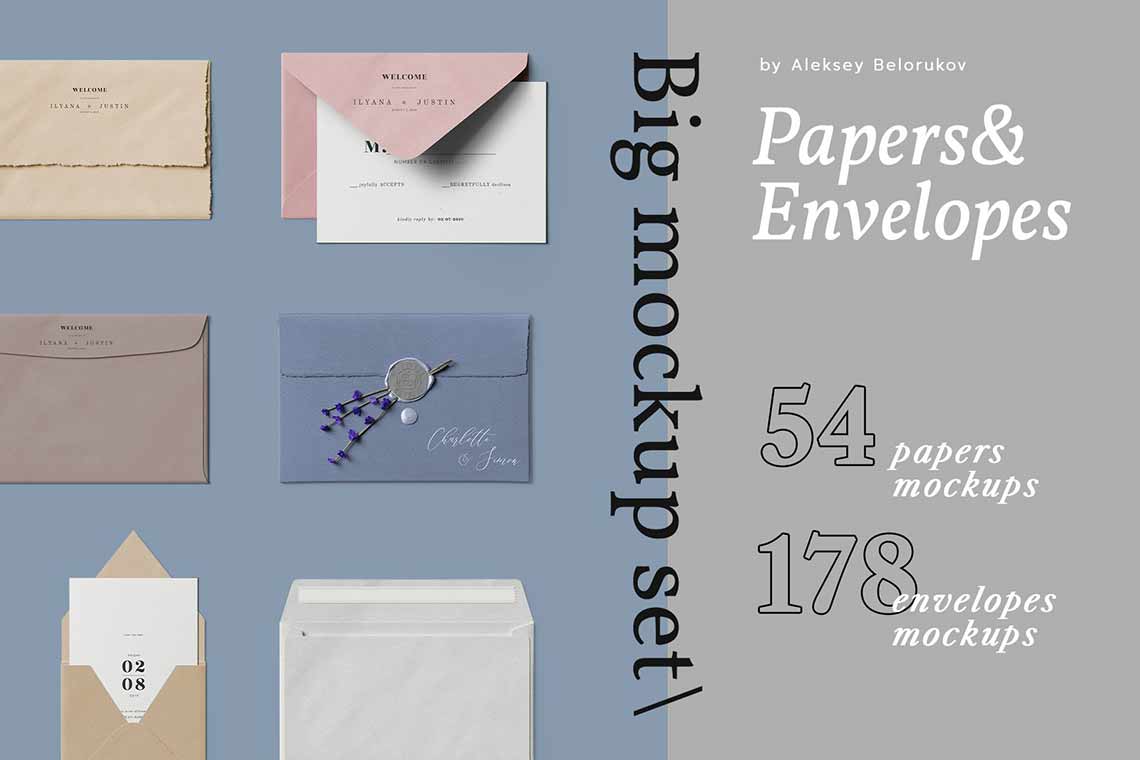 Papers & Envelope Mockup Set