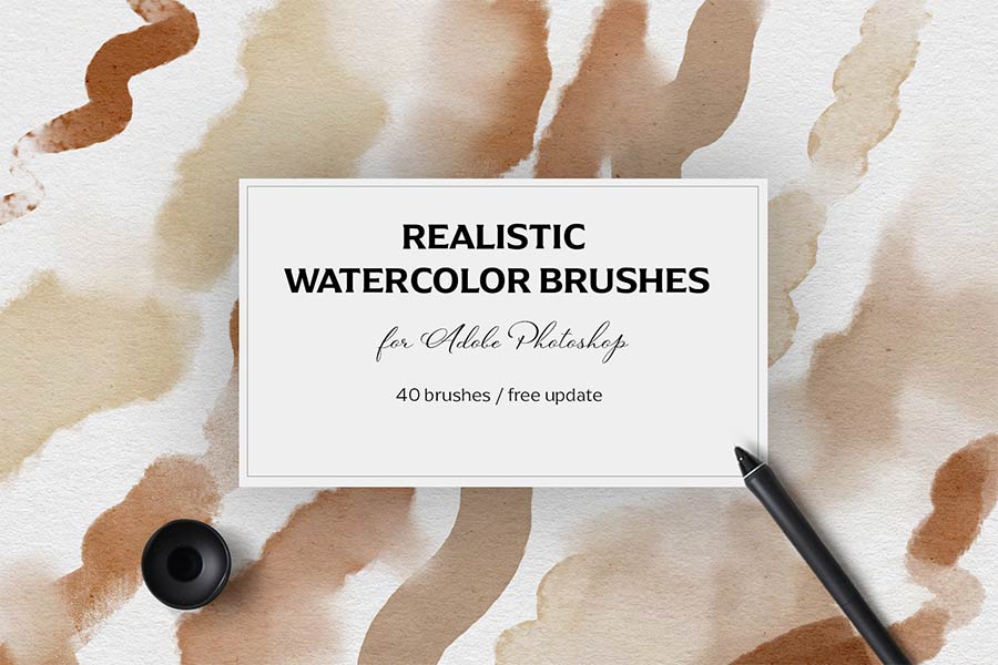 Realistic Watercolor Brushes — PS