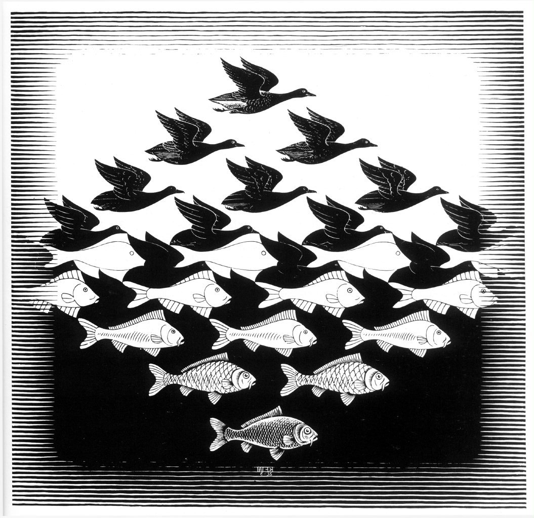 Sky and Water I by M.C. Escher