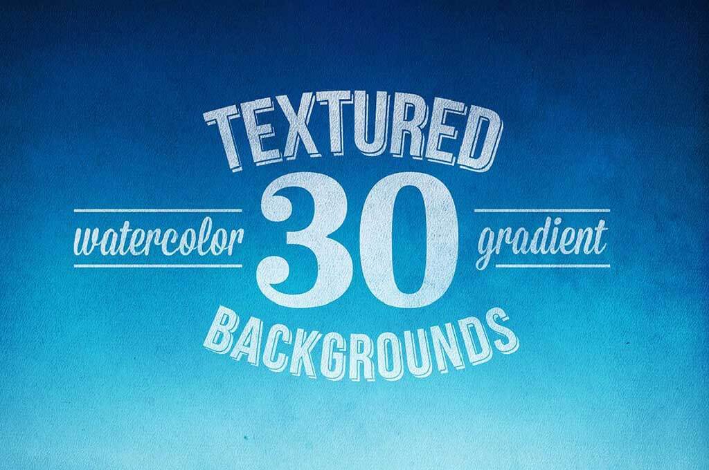 30 Flat Textured Watercolor Backgrounds