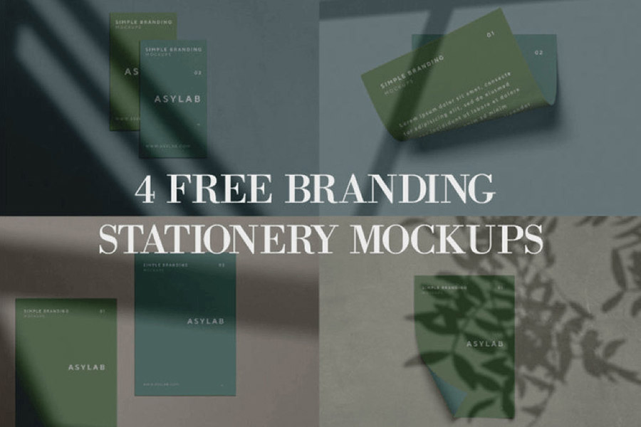 4 Free Branding Stationery Mockups