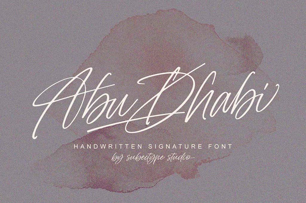 Abu Dhabi Clean Signature Font