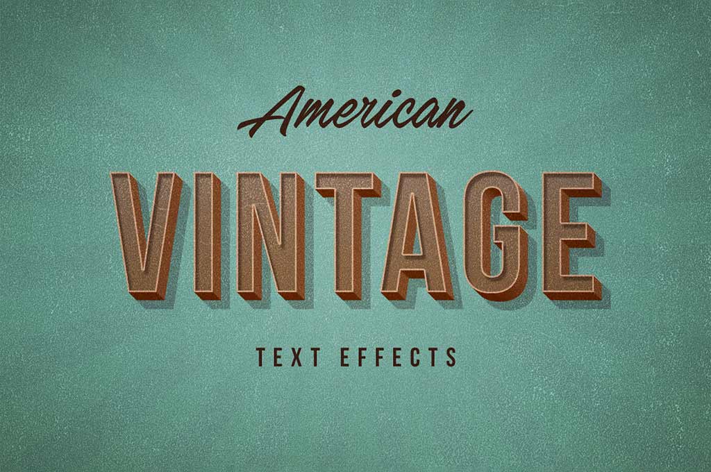 American Vintage Text Effects