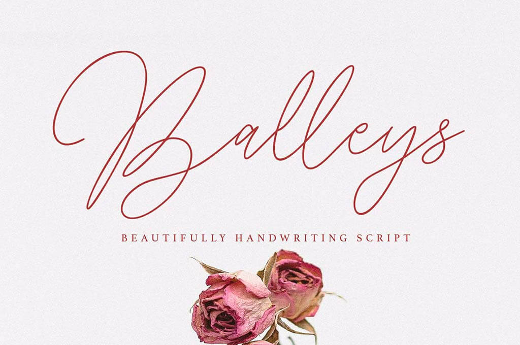 Balleys Beautiful Handwriting Script Font