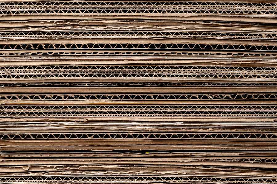 Brown and Black Cardboard Pile