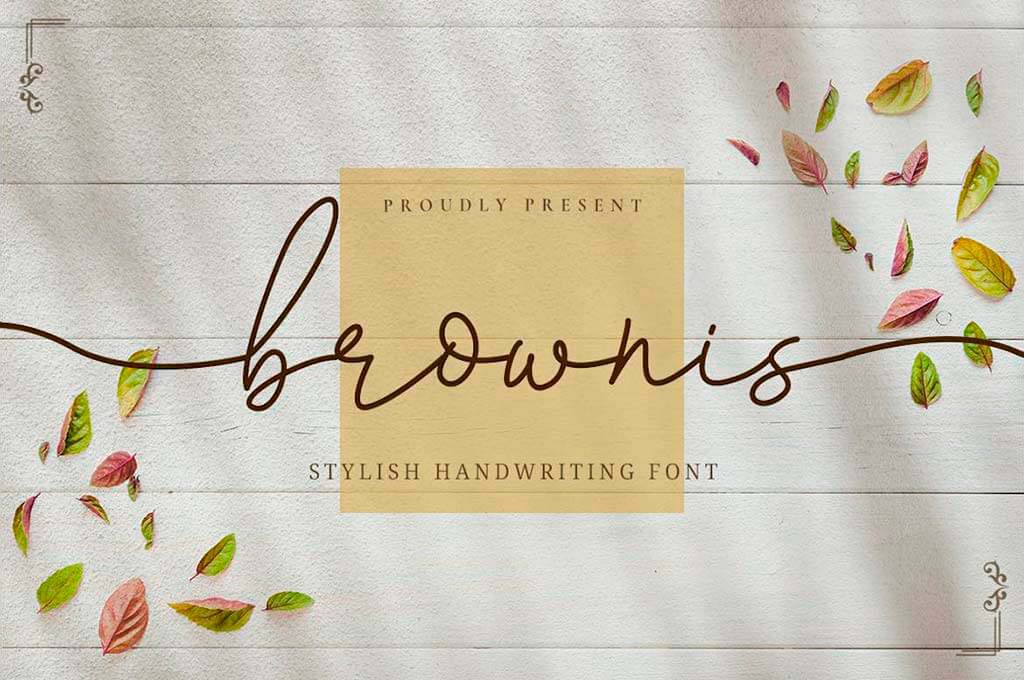 Brownis Stylish Hand Lettering Font