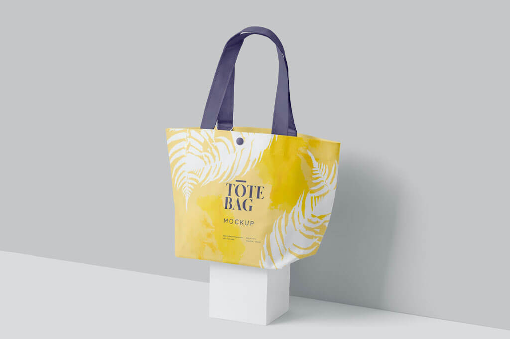 Bucket-Shaped Tote Bag Mockups