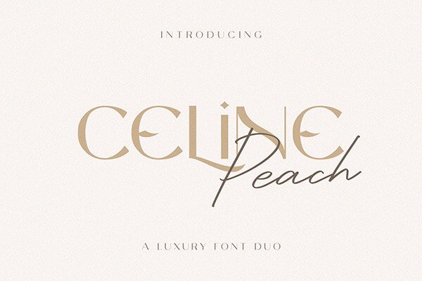 Celine Peach — Luxury Font Duo