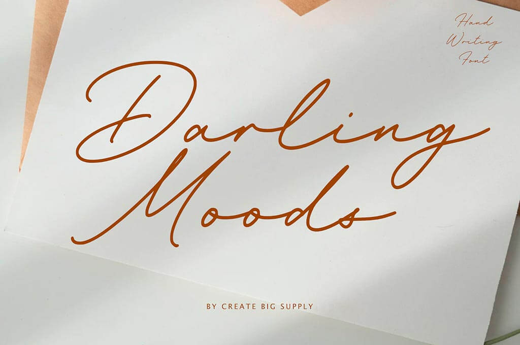 Darling Moods Natural Hand Lettering Font