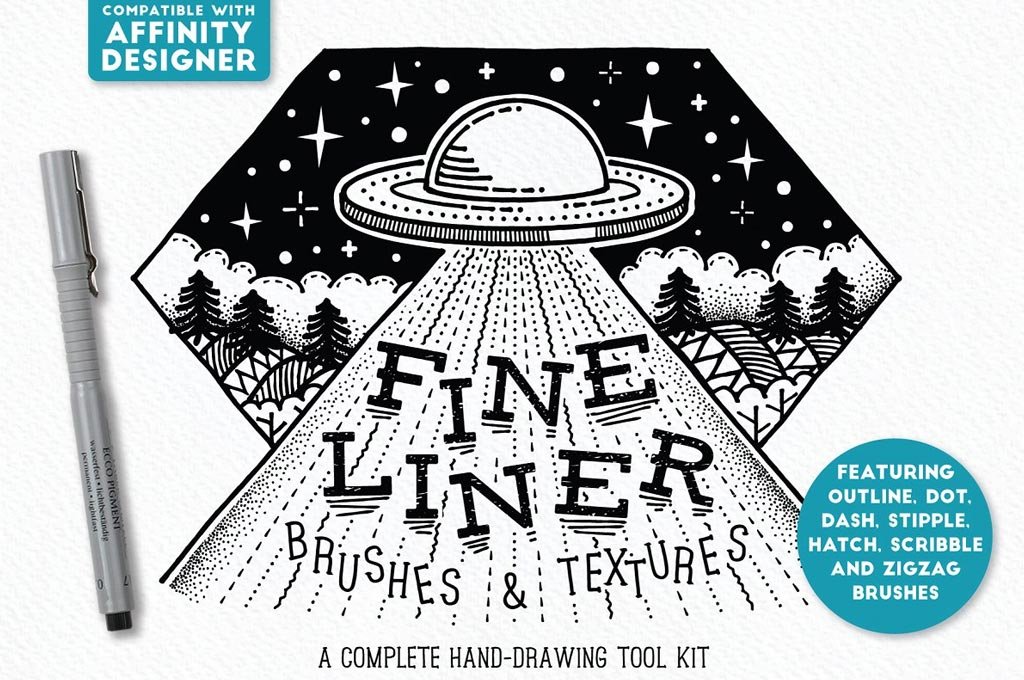 Fine Liner Brushes for Affinity Designer