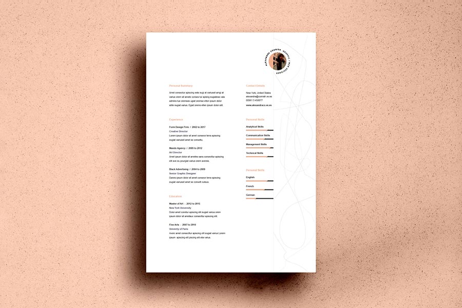 Flame Professional Resume Template