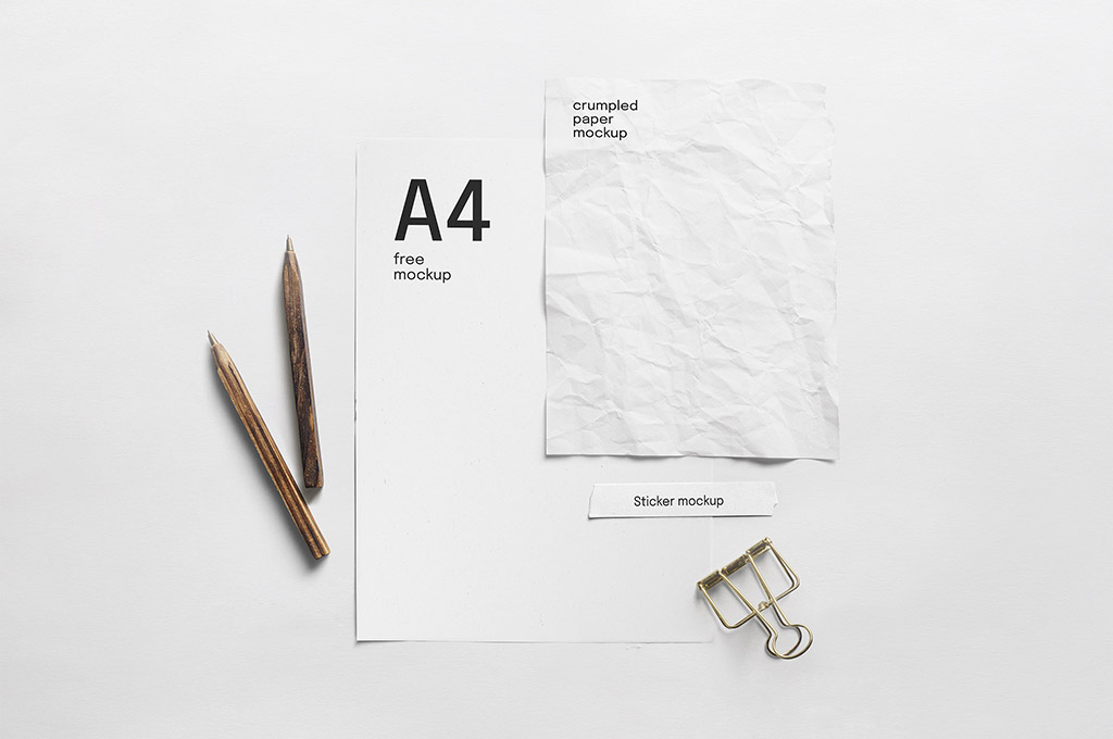 Free Paper Composition Mockup