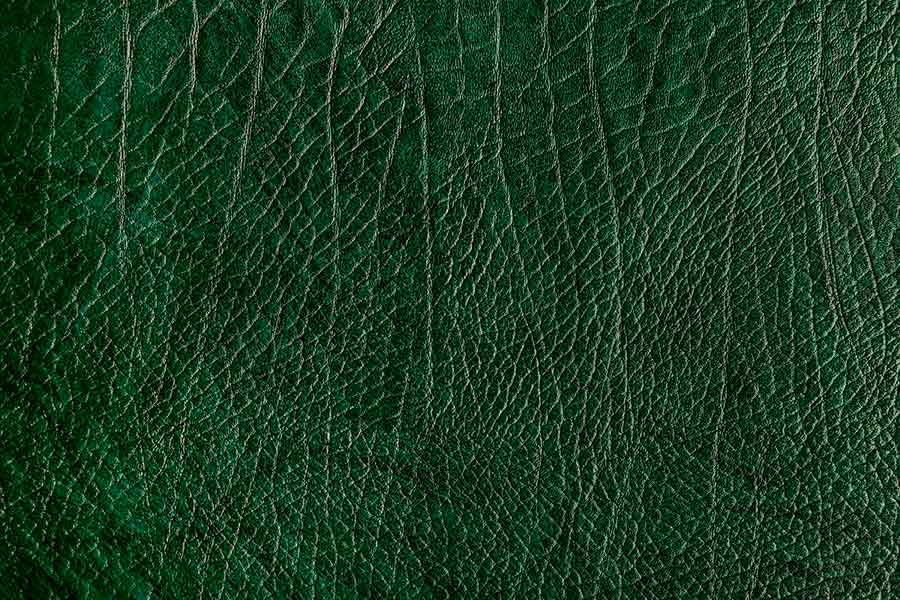 Green Creased Leather Textured Background