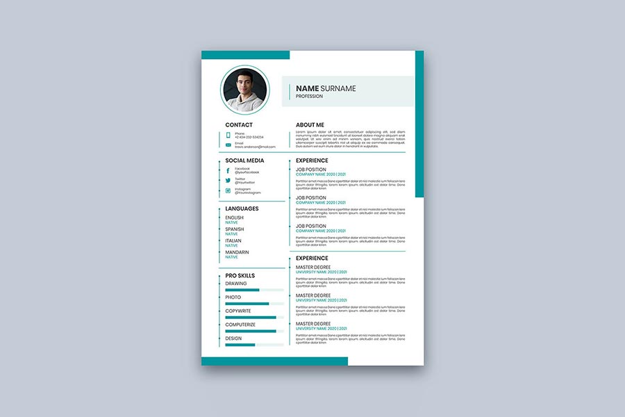Green Resume Template