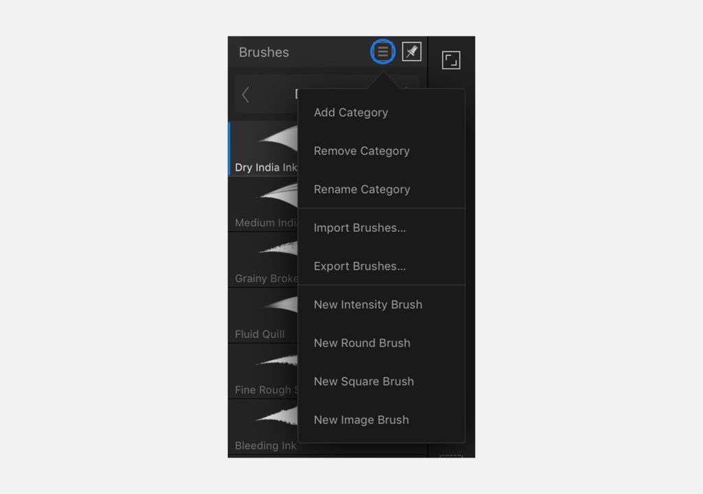 Installing Affinity Designer brushes on iPad