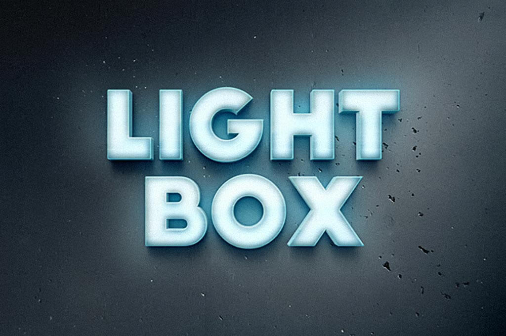 Lightbox Text Effect