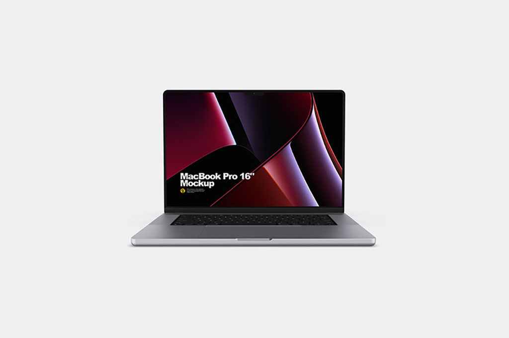 MacBook Pro 16 Inch Space Grey Mockup