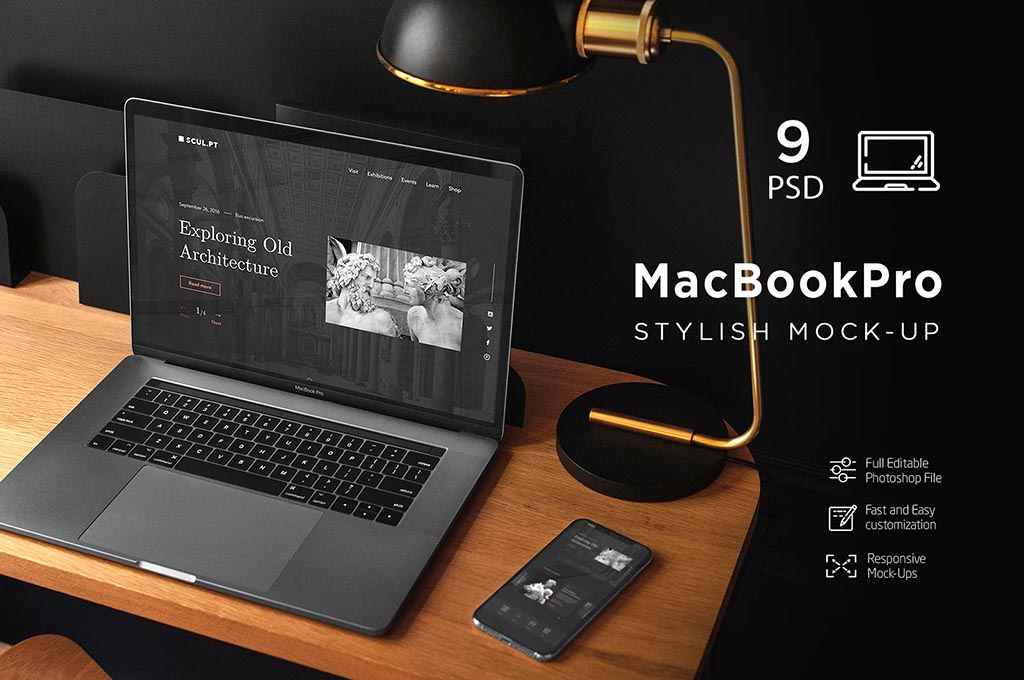 MacBook Pro Stylish Mockup